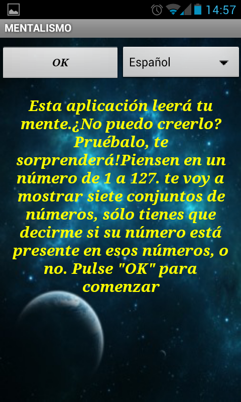 Android application Mentalism 2 - MAGIC GAME screenshort