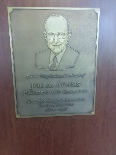 Joe A. Adams Dedication Plaque