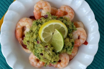 Shrimp with Citrus Avocado Mash
