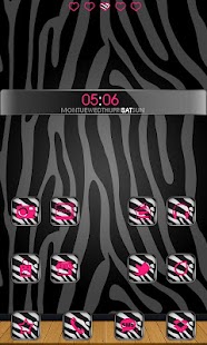 Go Launcher Themes Pink Zebra
