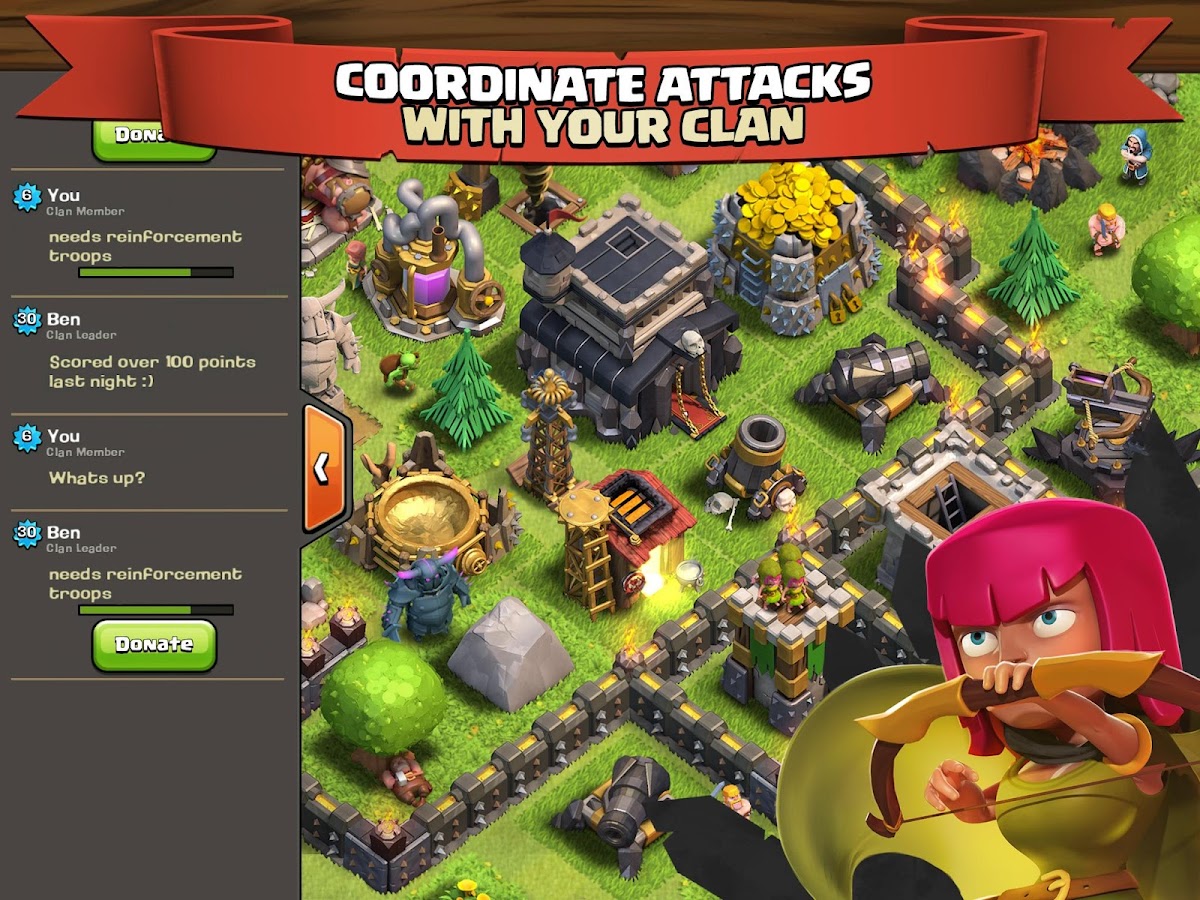 Clash of Clans APK attack with your clans