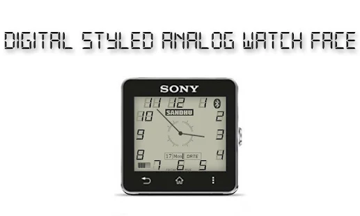 Digital Style Analog WatchFace