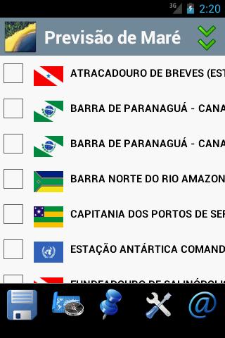 Android application Tide Table Brasil screenshort