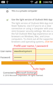 OWM Web Email for Outlook OWA - screenshot thumbnail