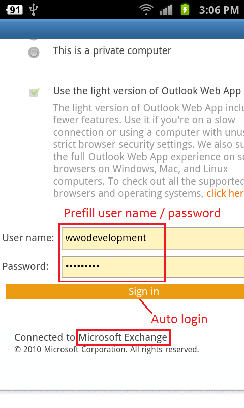 OWM for Outlook Email OWA - screenshot