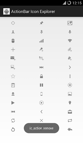 ActionBar Icon Explorer