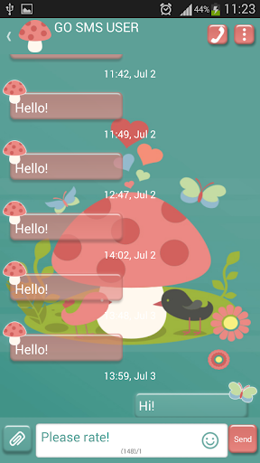 GO SMS Proのキノコ