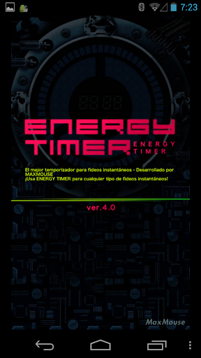 Energy Timer Spanish English