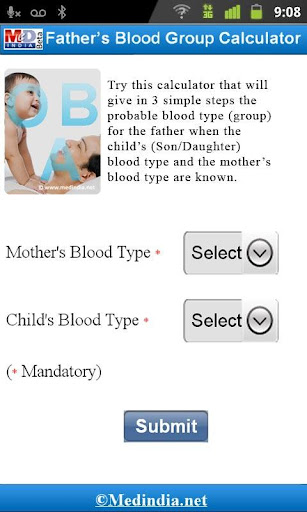 Father's Blood Group Finder