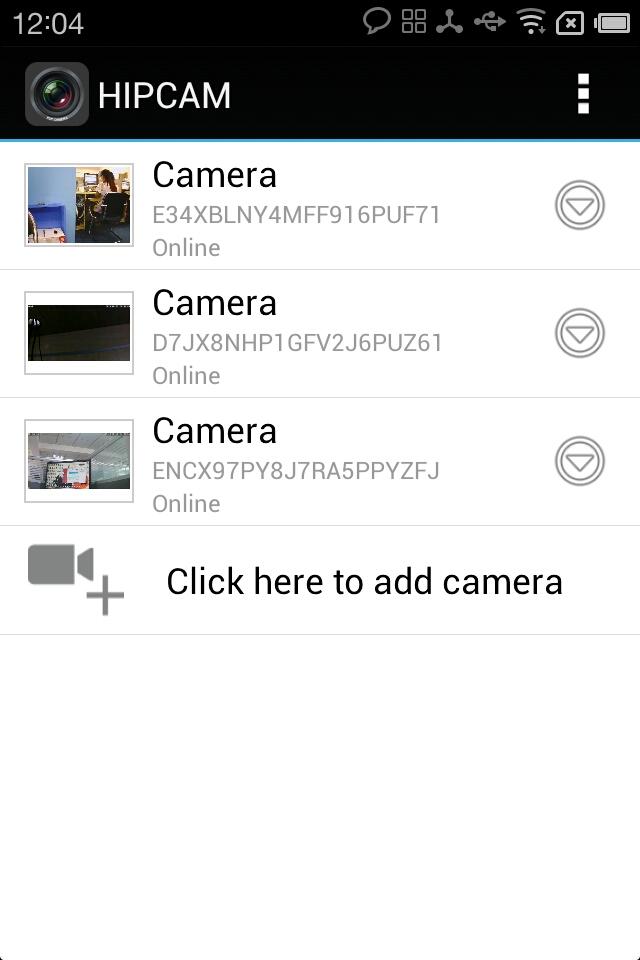 HIPCAM Screen 1