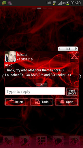 免費下載個人化APP|GO SMS Pro Theme Red Smoke app開箱文|APP開箱王