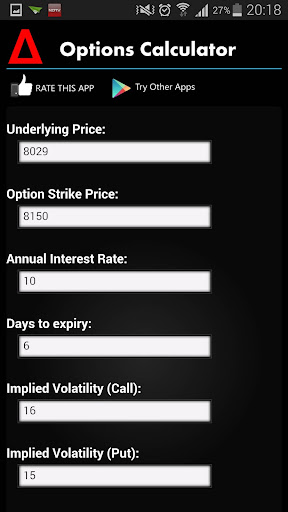 Options Calculator