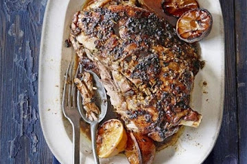 Slow-roast shoulder of lamb with anchovy & rosemary