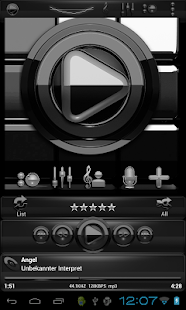 Free Poweramp skin Black Black APK for Android