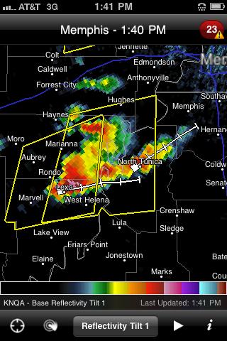 Severe Thunderstorms Warning Screen 3