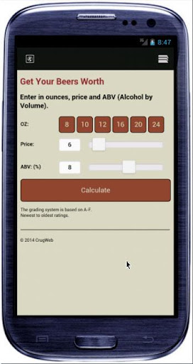 Beer Value Calculator