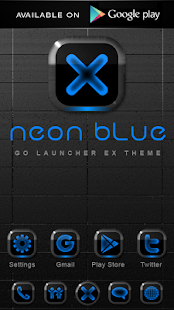 How to install GO Locker NEON BLUE Theme 1.0 apk for pc