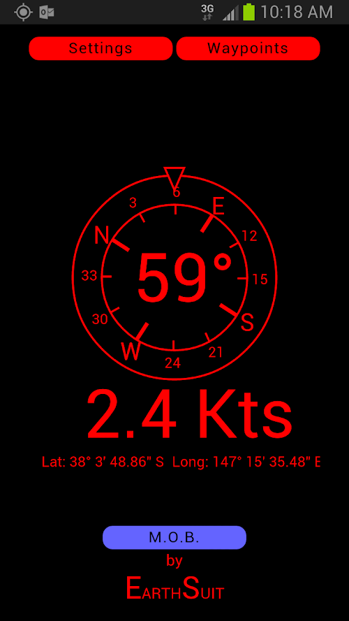 Android application Yacht Compass screenshort