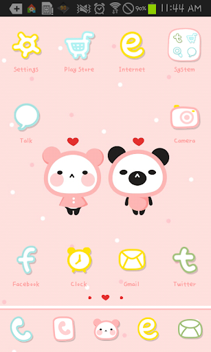 Pink Love go launcher theme