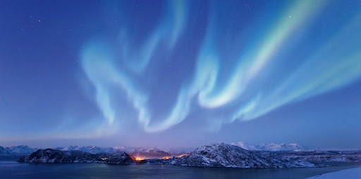 Nordlys-Skjervoy-Northern-Lights-Jan-Olsen -  The Northern Lights perform a night dance for passengers aboard Hurtigruten’s Nordlys in Skjervoy, Norway. 