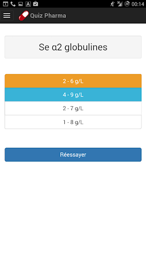 Quiz Pharma Valeurs Normales