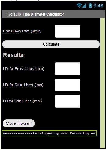 Hydraulic Tube Calculator