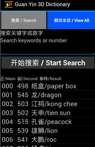GUAN YIN 3D Dictionary 观音千字