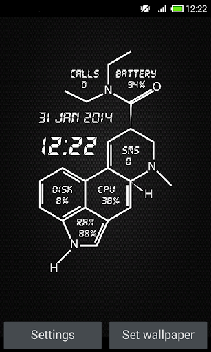 Chemical Clock Live Wallpaper