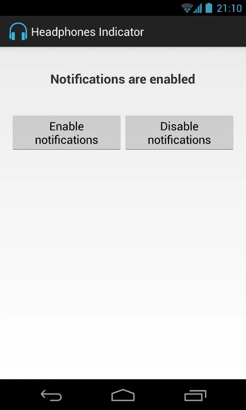 Headphones Indicator - screenshot
