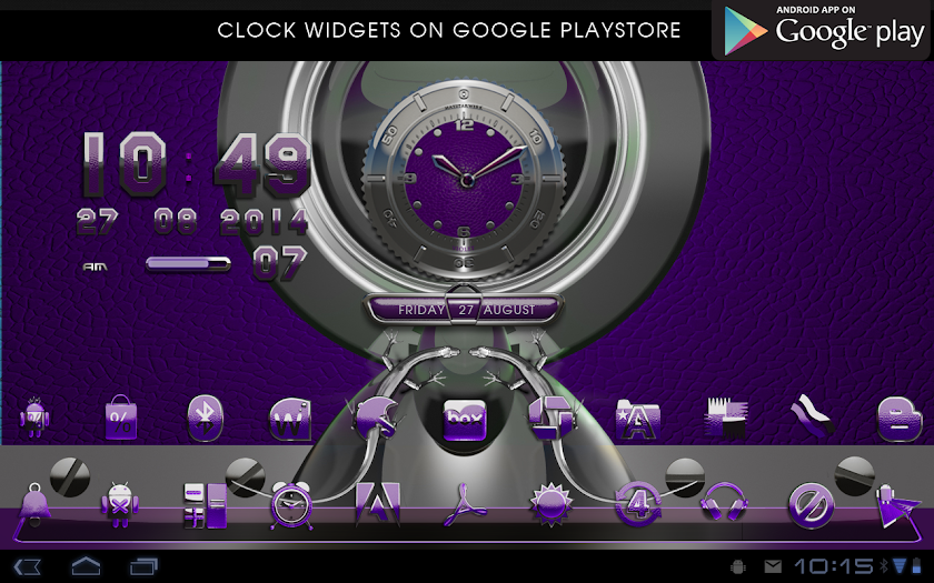 Next Launcher Theme purple liz Screen 3