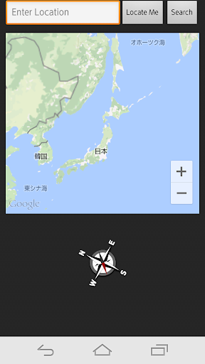 Map with compass