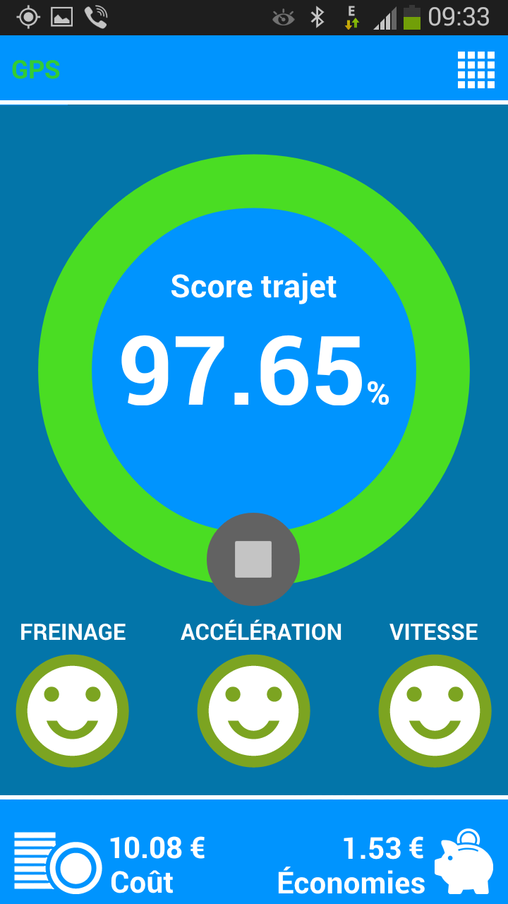 Android application Camélys - Driving assistance screenshort