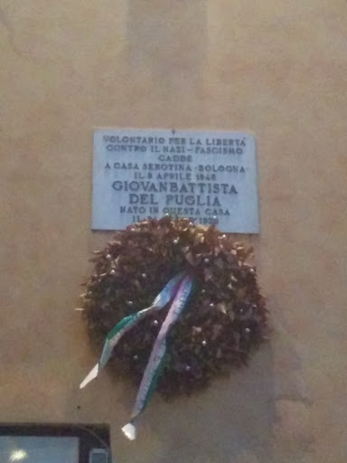 Lapide Commemorativa A Giovanbattista Del Puglia