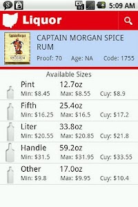 Ohio Liquor Prices Free screenshot 1