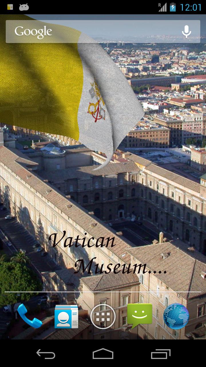 3D Vatican Flag Screen 3