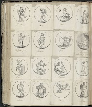 Albumblad met diverse voorstellingen