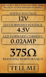 LED Resistor Calculator - screenshot thumbnail