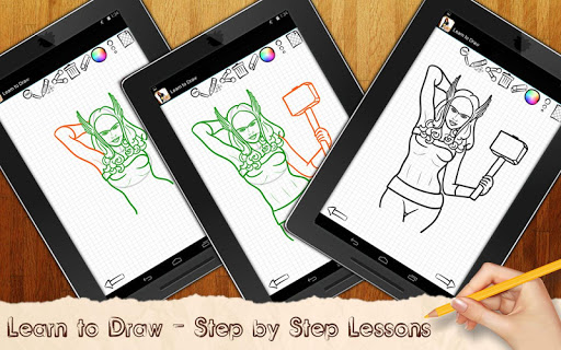 【免費家庭片App】Draw Super Woman-APP點子