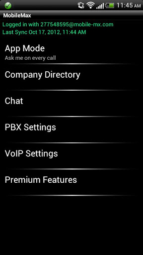 MobileMax UC app for Broadsoft