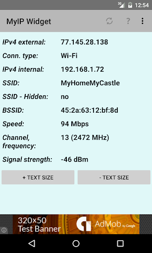 MyIP + Widget + Wi-Fi info