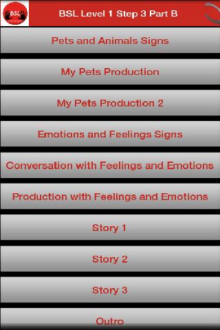 BSL Level 1 Step three Part B Screen 3