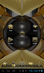 Next Launcher Theme ZLATA ČERN - náhled
