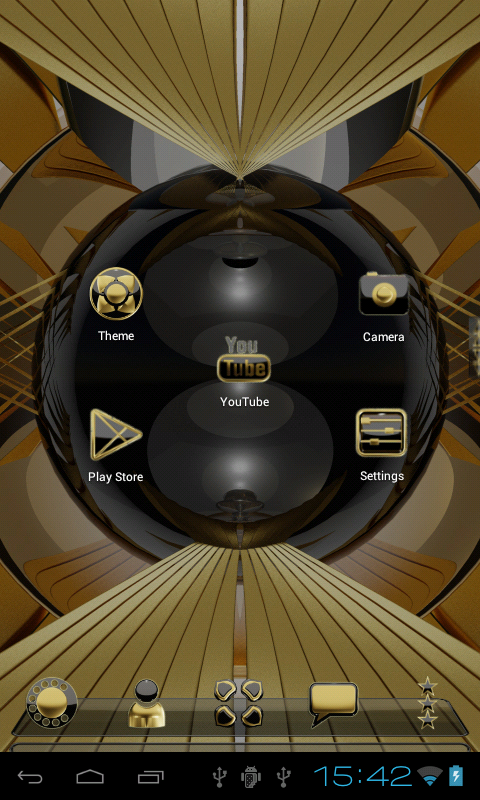 3D GOLD BLACK Next Launcher Screen 3
