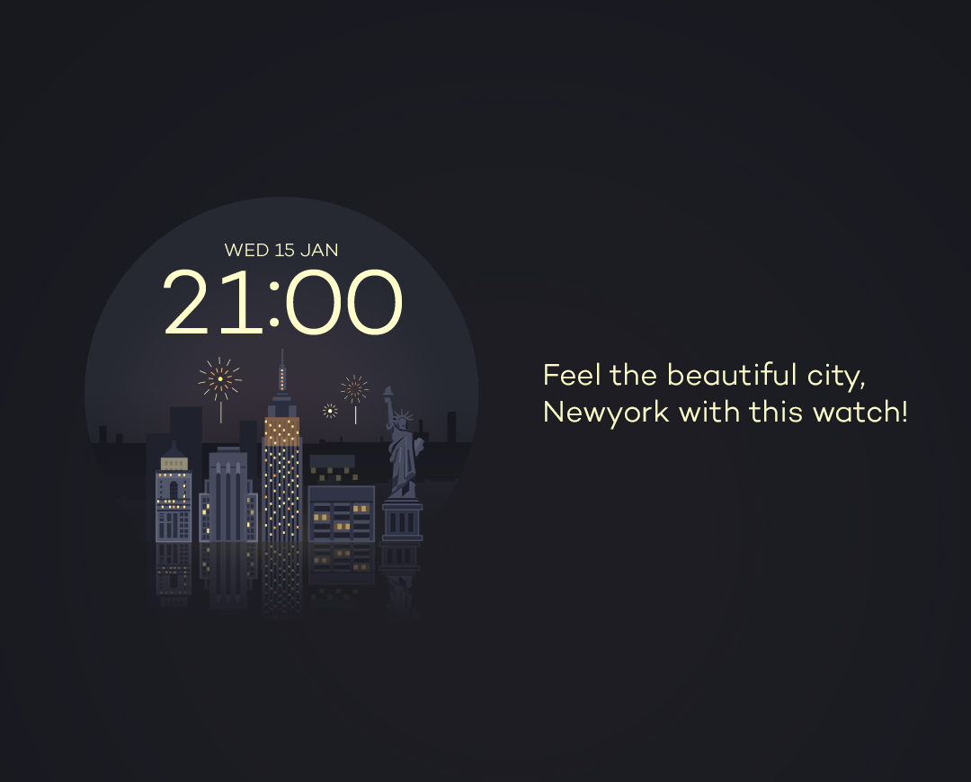 Android application NewYork watchface by Sol screenshort