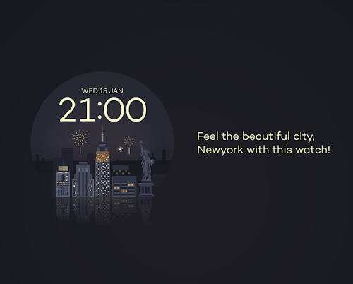 Android application NewYork watchface by Sol screenshort