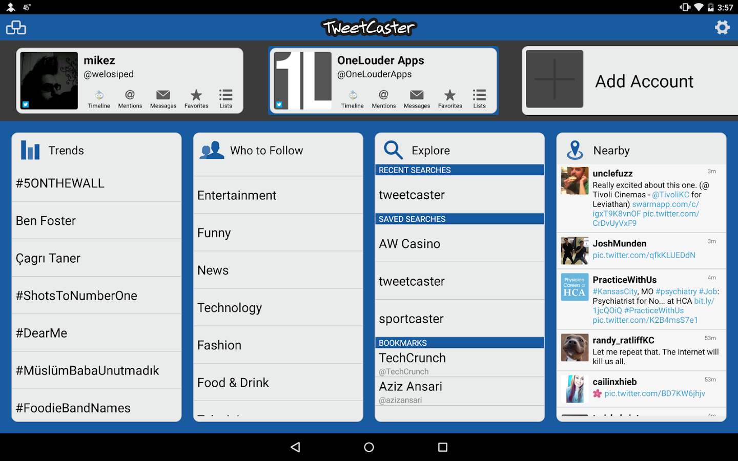 TweetCaster Pro for Twitter - screenshot