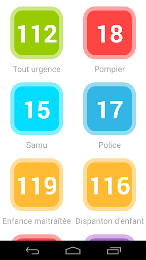 Numéro d’appel d’urgence FR