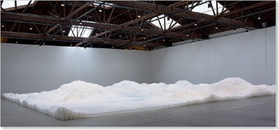 Untitled (Plastic Cups) 2000 by Tara Donovan. Photo by Kerry Ryan McFate/Courtesy PaceWildenstein, New York