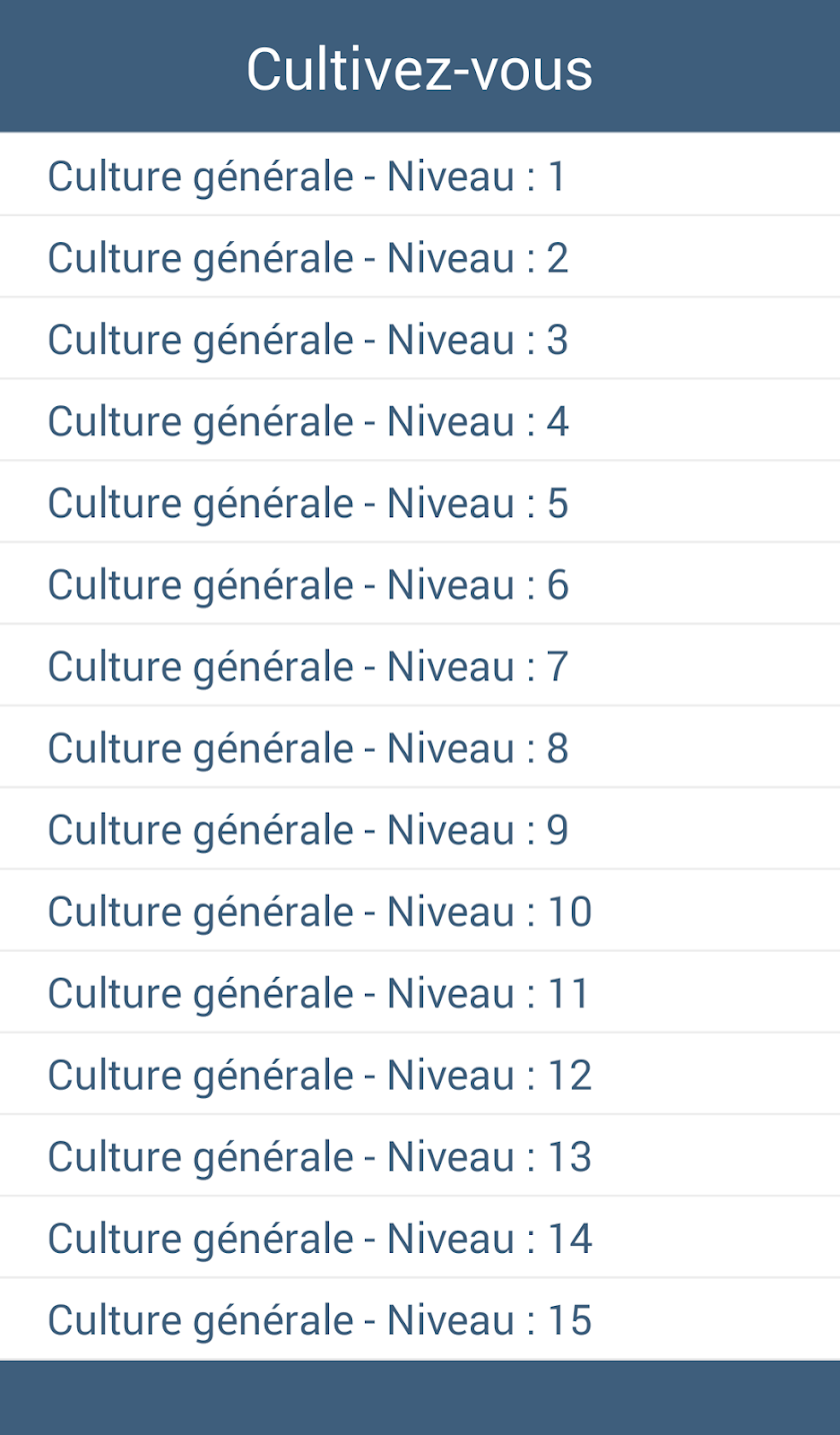Quizz Culture générale FR Screen 3