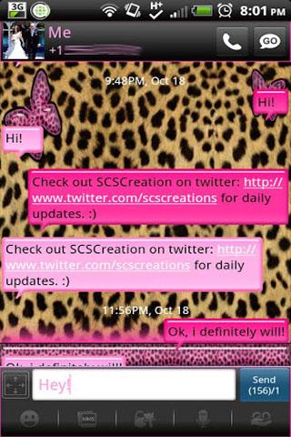 GO SMS - Butterfly Cheetah